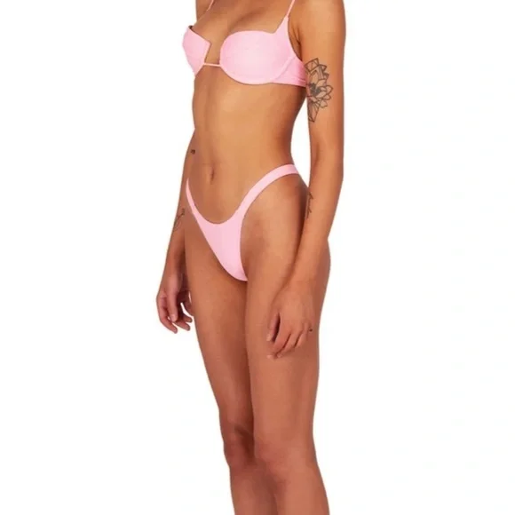 melissa simone Elastic Rise bottom Baby Pink bikini bottom